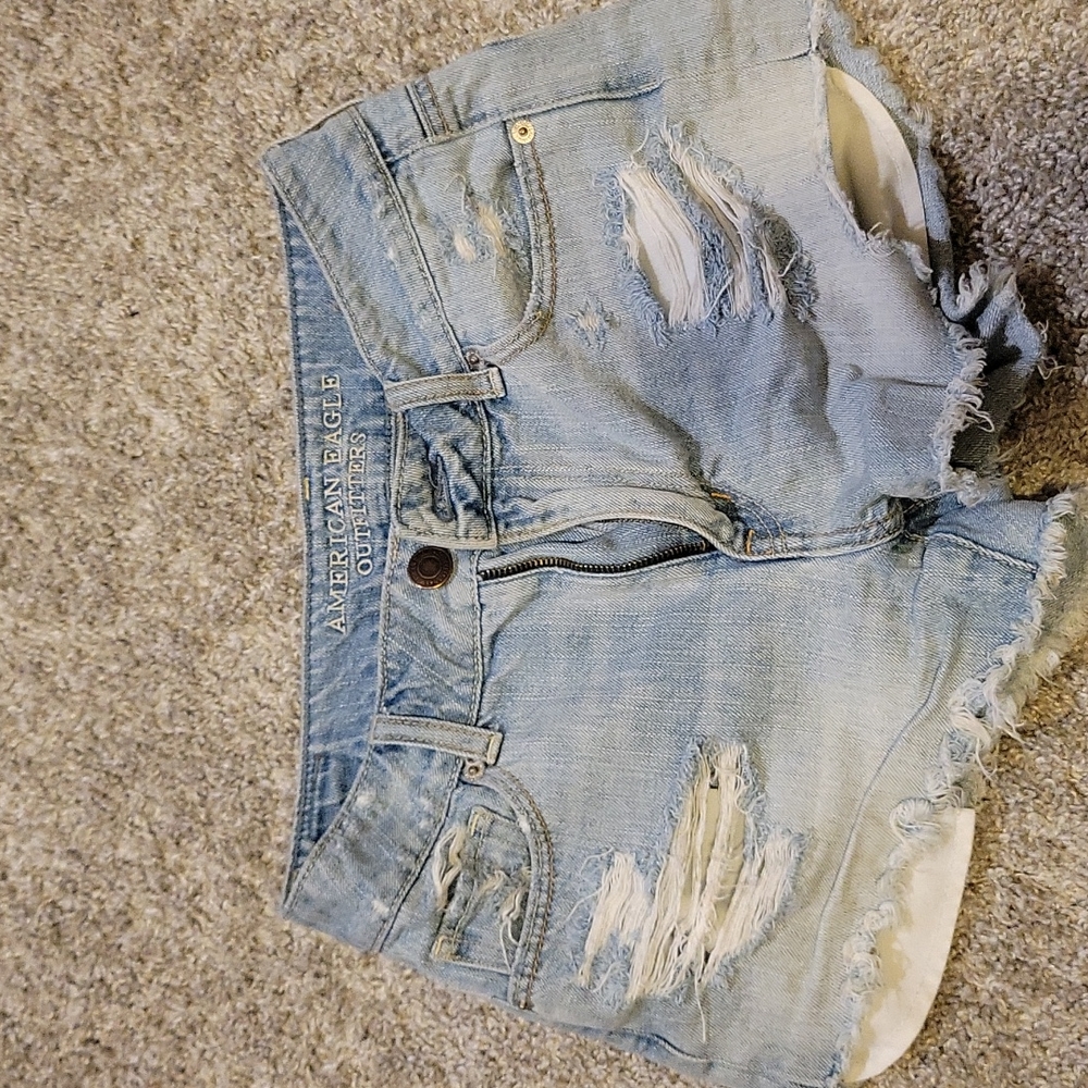 Distressed American eagle shorts